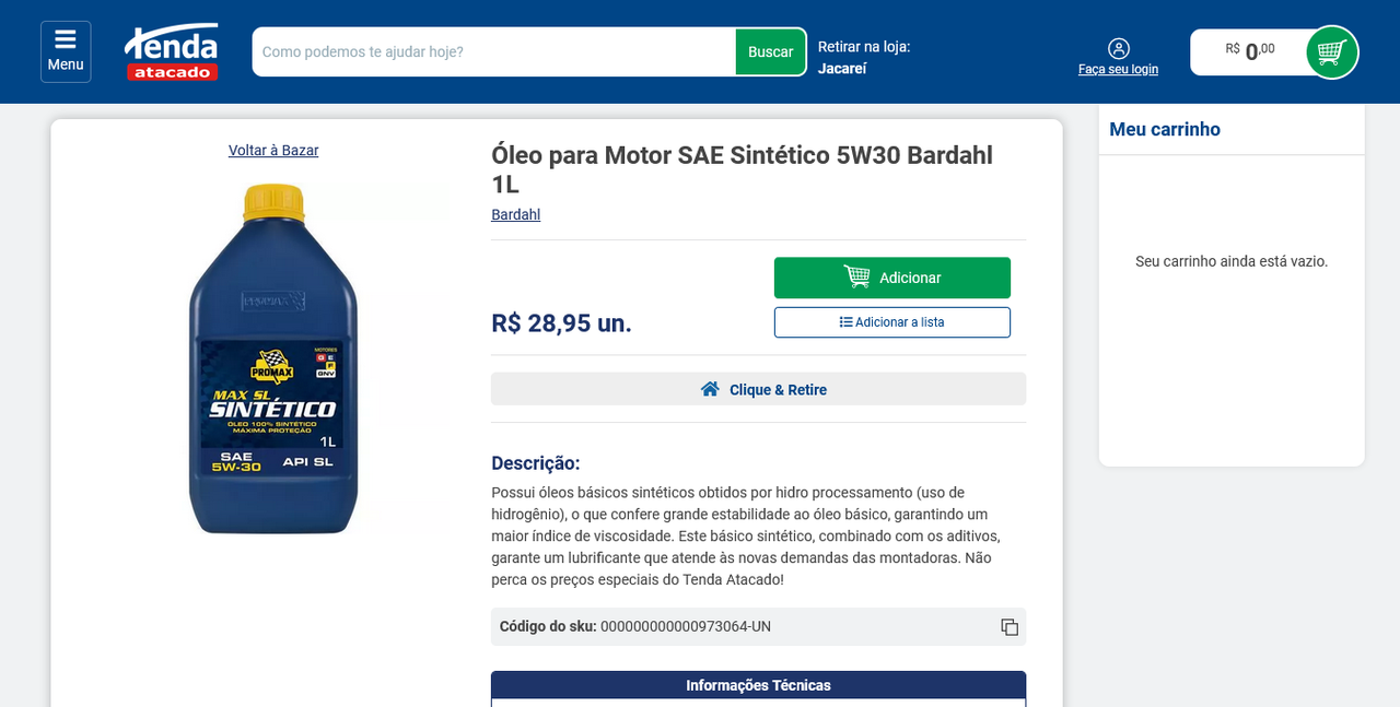 Onde comprar o óleo 5w30? Leo-Bardahl-310322