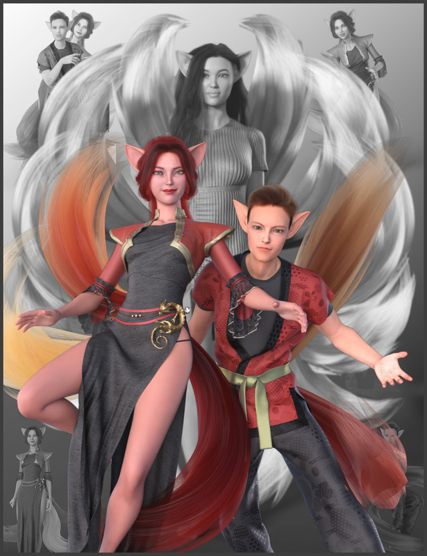 Kitsune Pose Bundle for Genesis 8.1