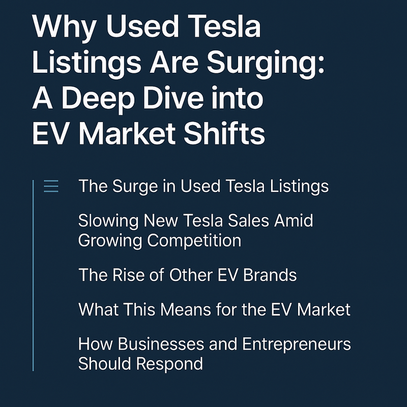 Why Used Tesla Listings Are Surging: A Deep Dive into EV Market Shifts