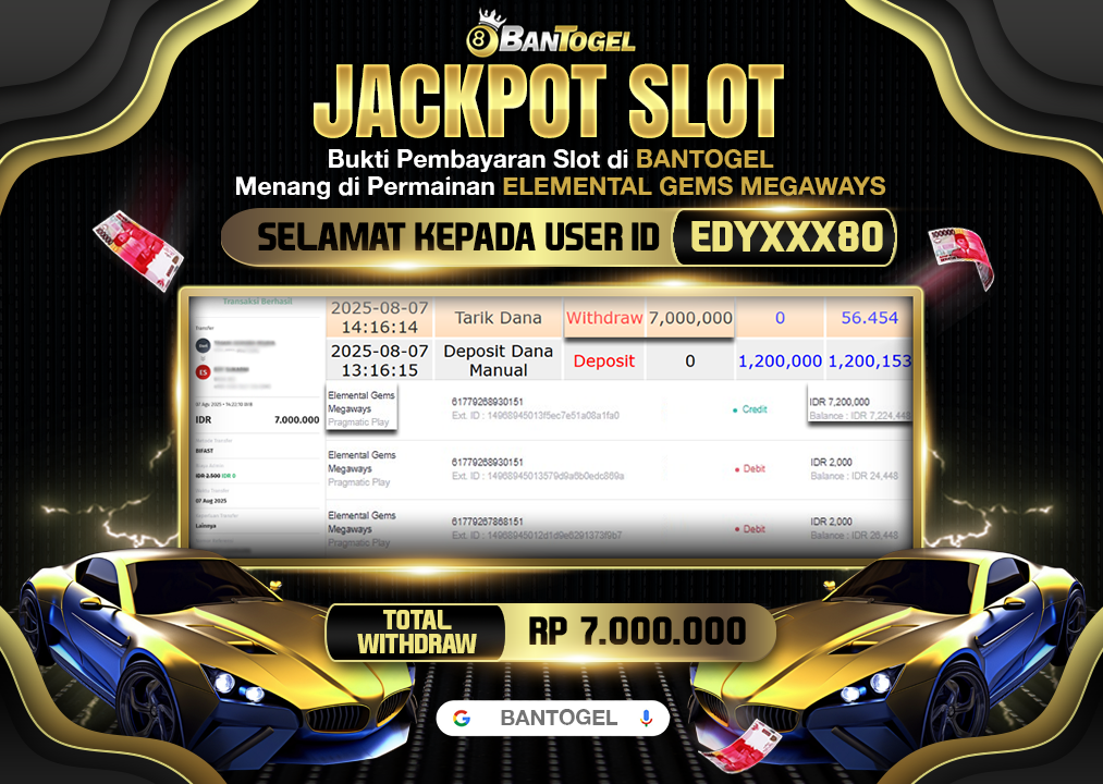BUKTI JACKPOT LUNAS BANTOGEL