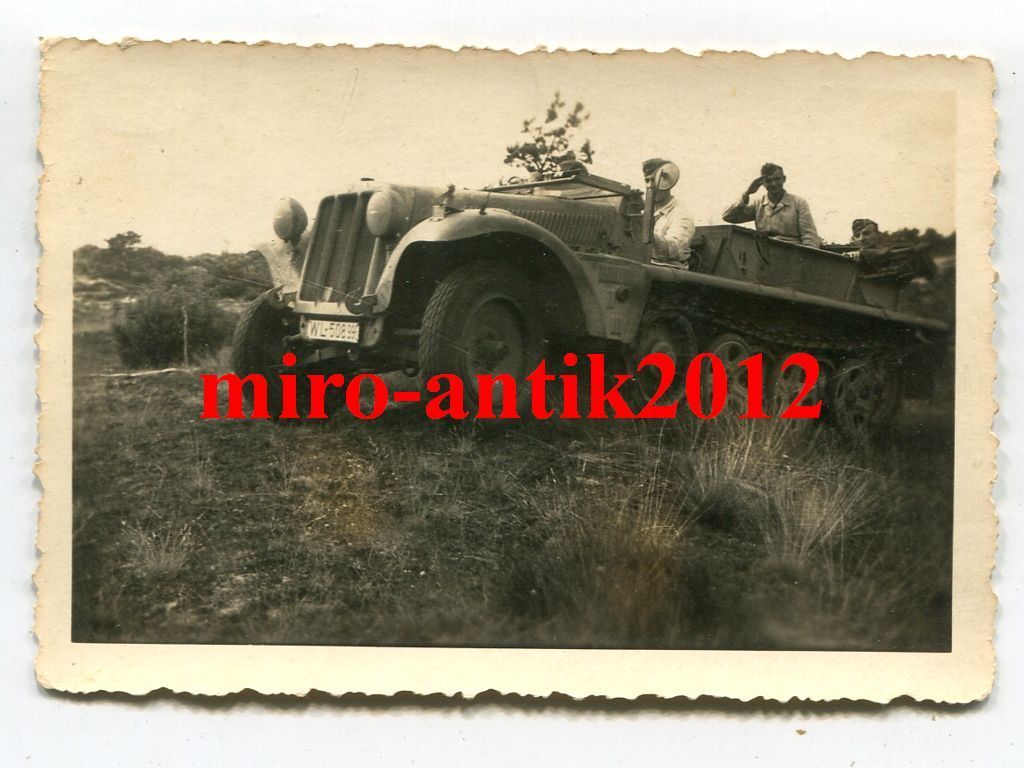Foto, Luftwaffe, Halbkette, Sdkfz im Gelände, Na
