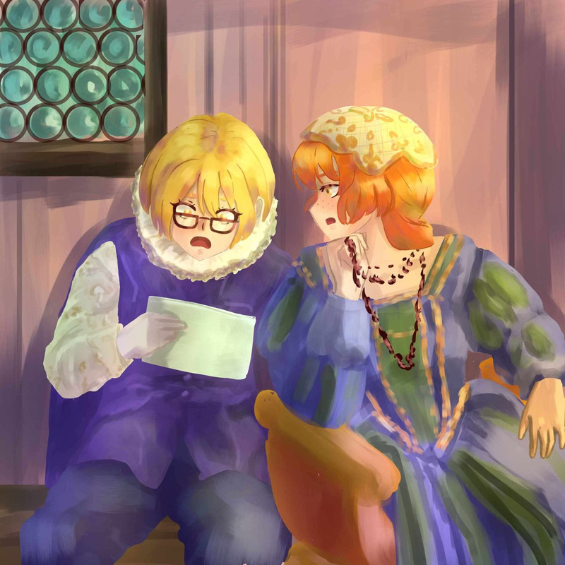 Miguel and Ishmael read a letter.
