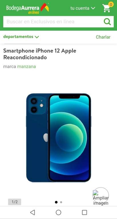 Walmart: iPhone 12 64gb reacondicionado 
