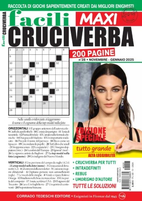 Facili Cruciverba N.28 - Novembre-Dicembre 2024 - Gennaio 2025