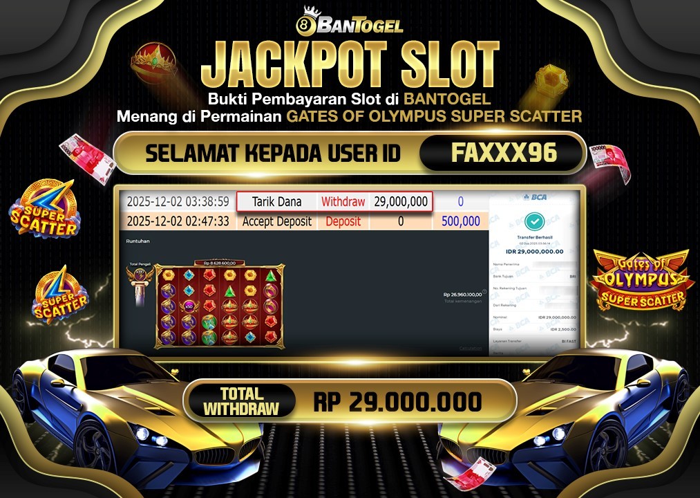 BUKTI JACKPOT LUNAS BANTOGEL