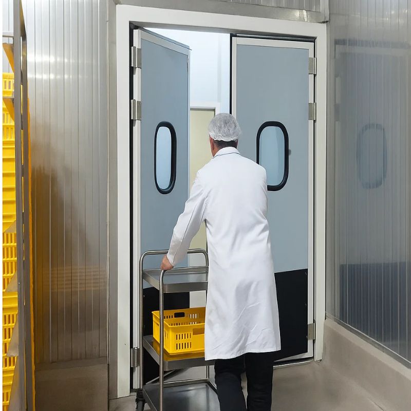 Réalisation porte va-et-vient 1