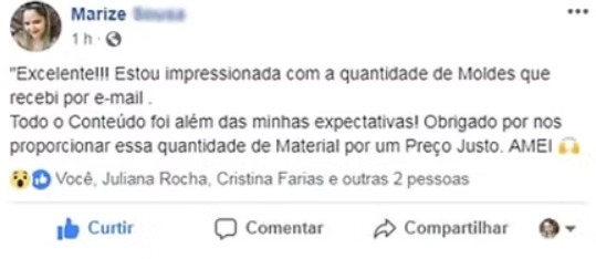 Depoimento de cliente satisfeita 1