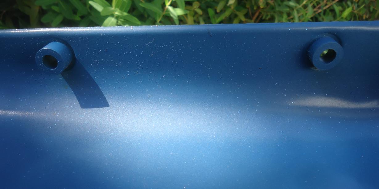 Fine overspray blue sparkle