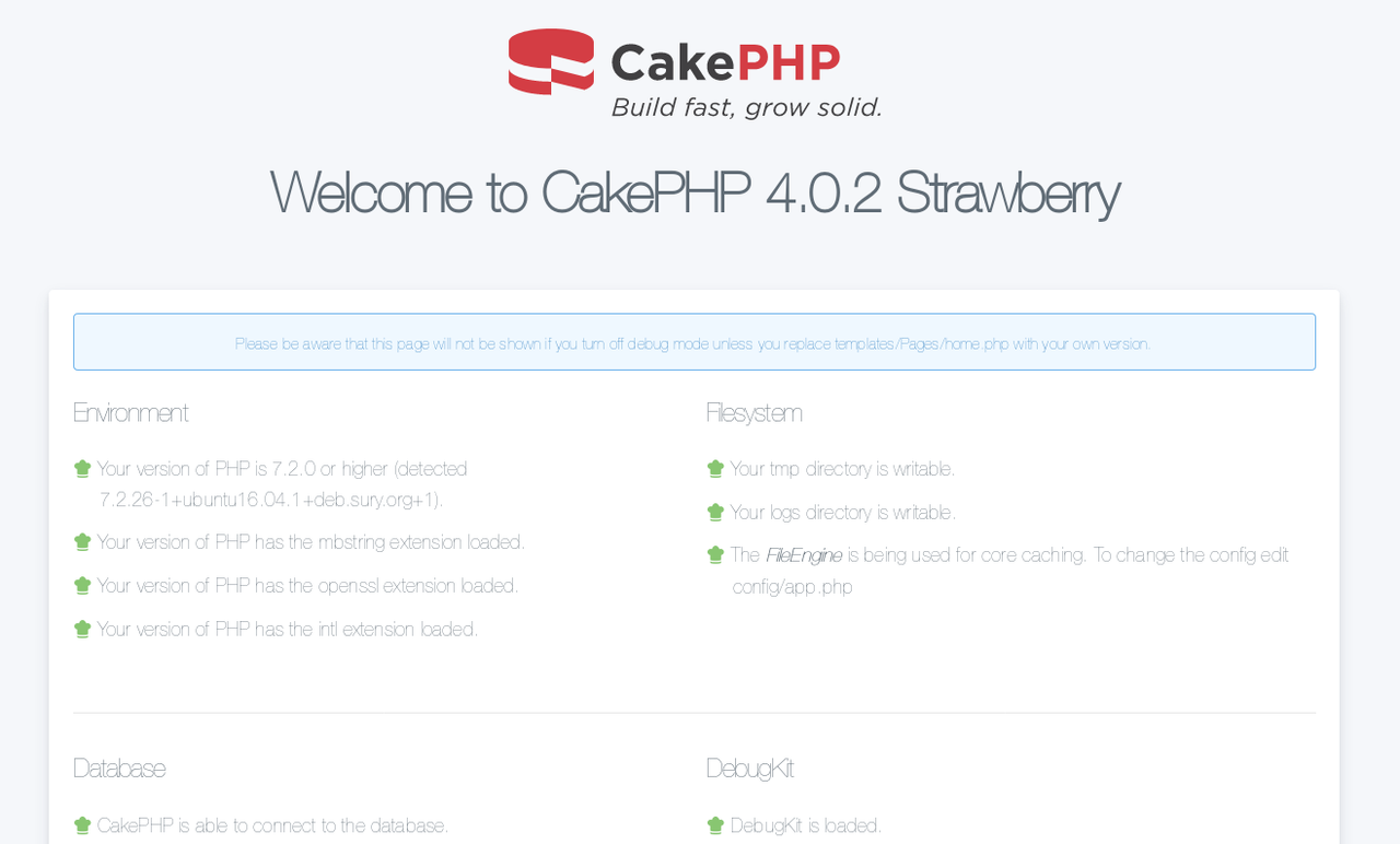 all green checks for cakephp 4