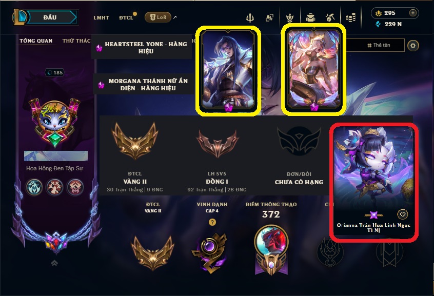 Acc LMHT # - Không Khung