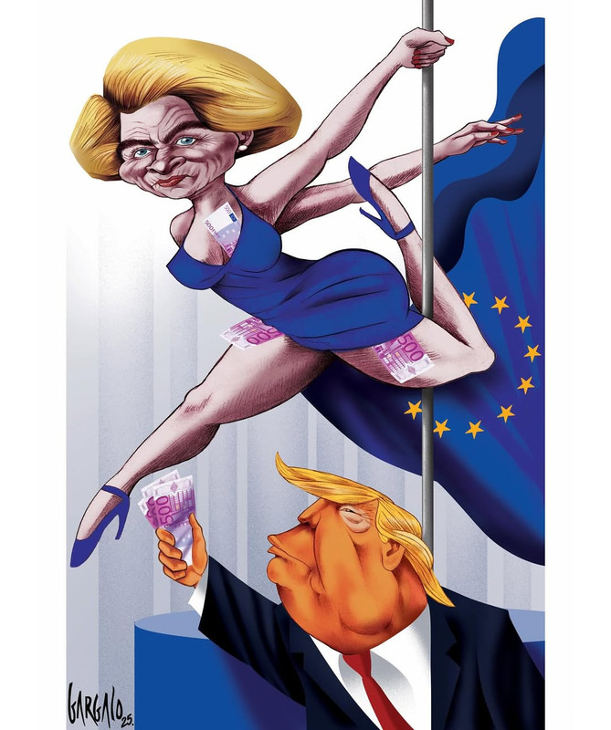 A dança do varão - cartoon editorial da revista de Domingo do @correiodamanhaoficial #trump #tar