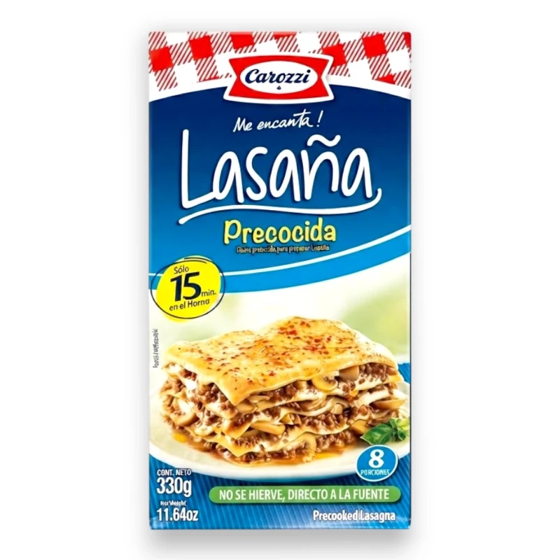 Carozzi Lasaña Precocida 330 Gr