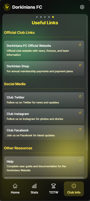 Useful Links Mobile Screenshot