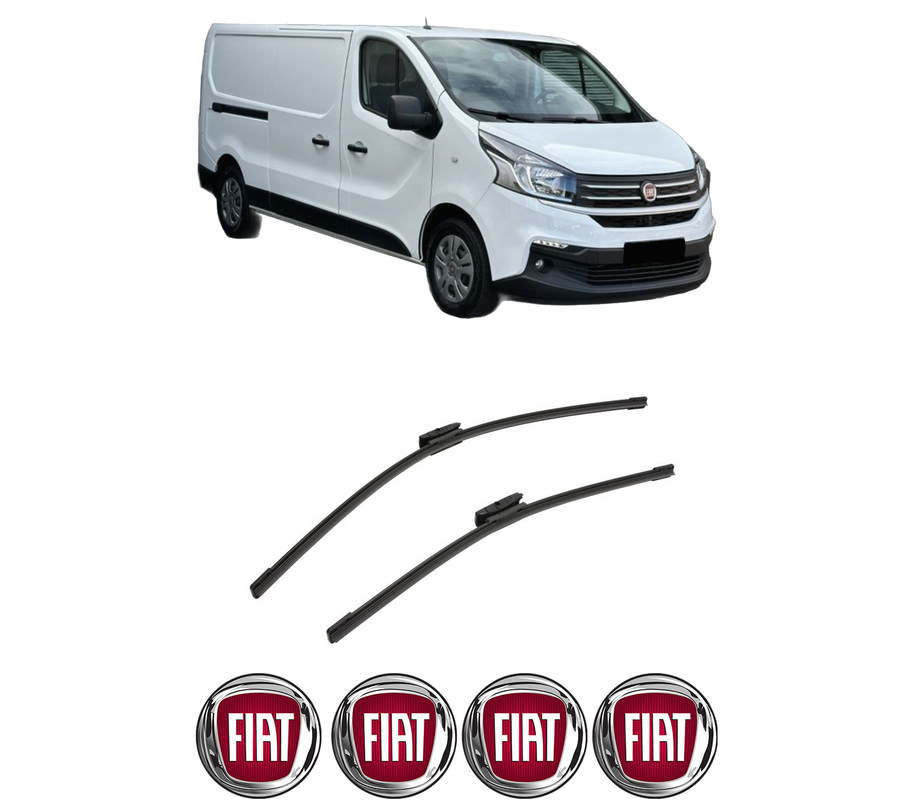 Set stergatoare auto FIAT TALENTO Bus (296_) din 2016-2019, pentru parbriz auto, 2 bucati, Bosch Aerotwin Multi, din cauciuc siliconat rezistent, 4 Stickere Auto FIAT