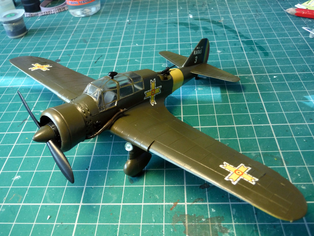 Here's one I didn't start earlier - Heller 1/72 P.Z.L. P 23 Here's one I didn't start earlier - Heller 1/72 P.Z.L. P 23