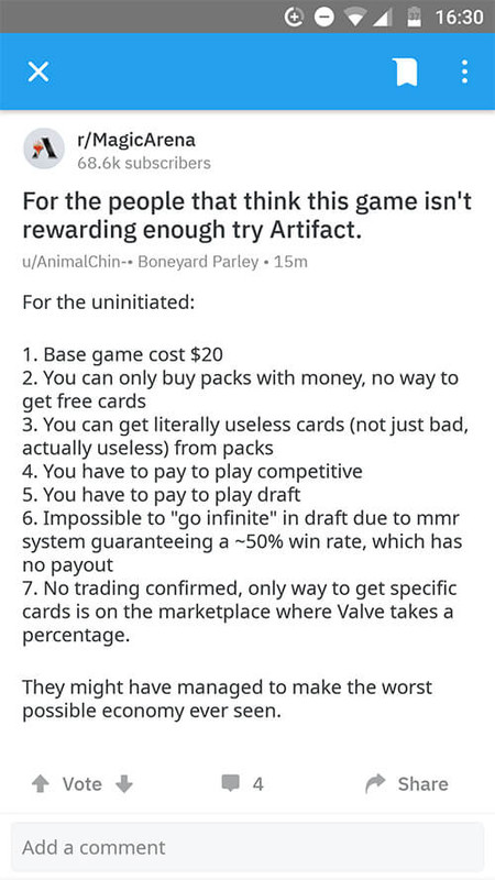 Artifact economy