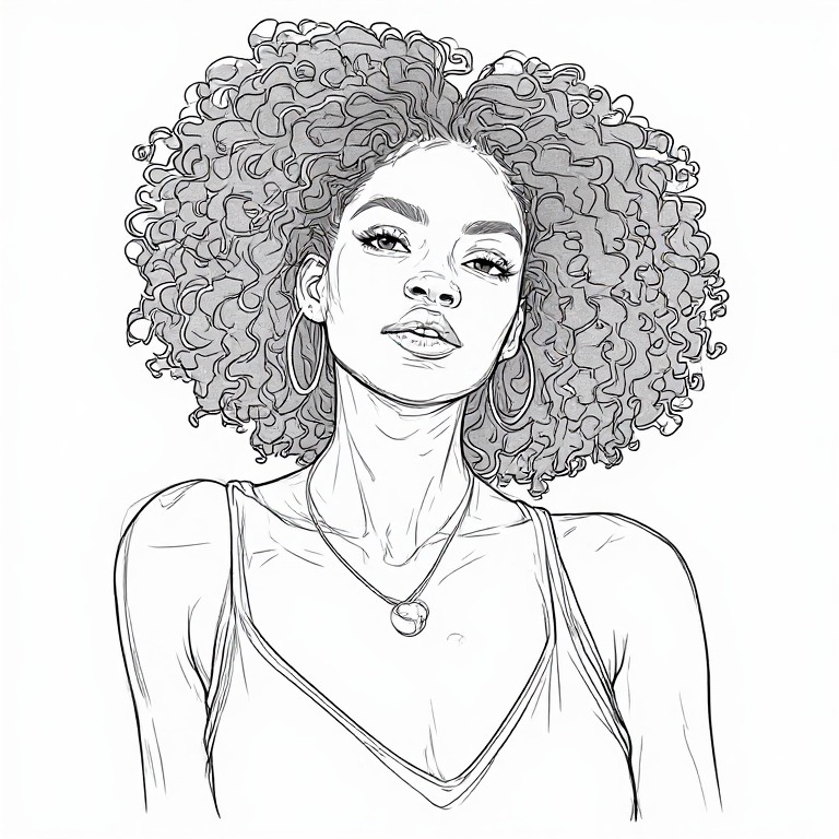 GTA-s-ebony-girl-Line-drawing-(7)