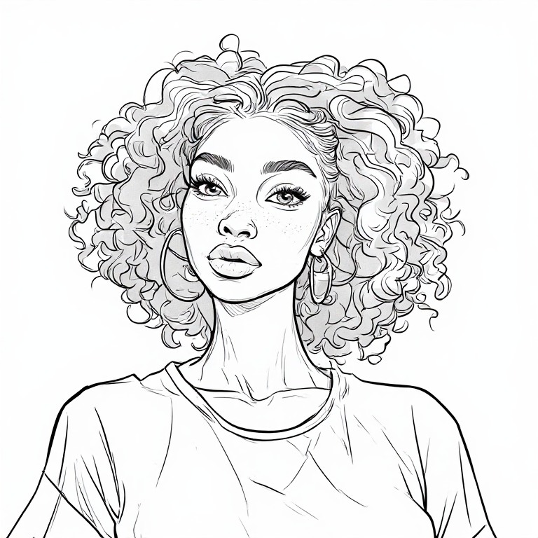 GTA-s-ebony-girl-Line-drawing-(4)