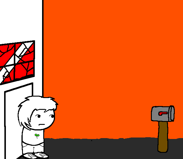 Jack looking at a mailbox