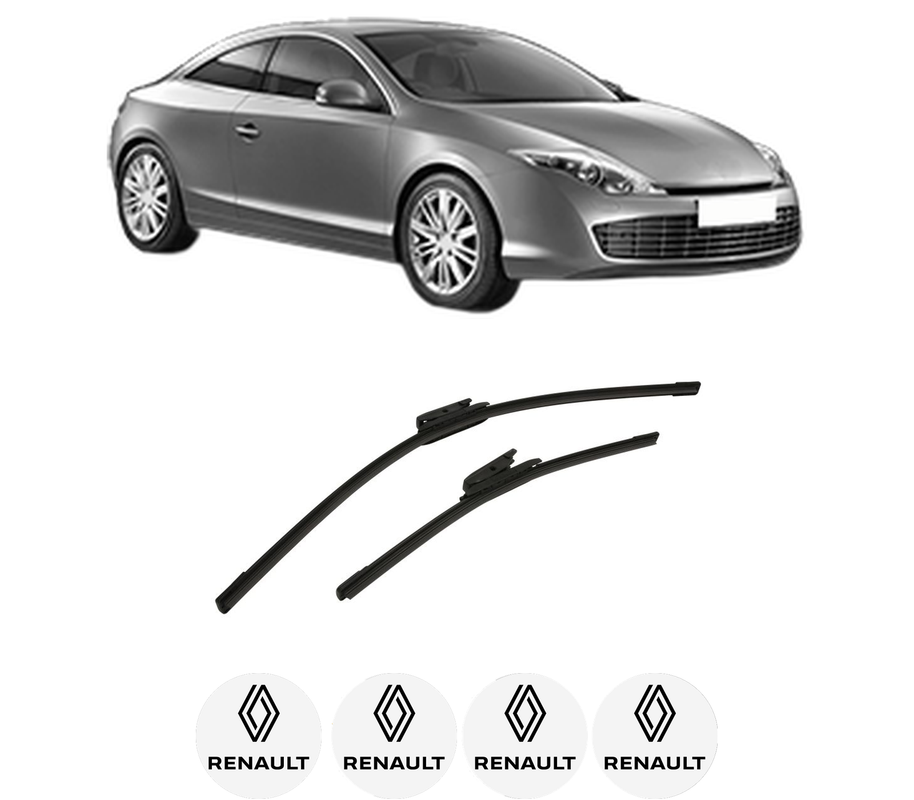 Set stergatoare auto RENAULT LAGUNA Coupe (DT0/1) din 2008-2015, pentru parbriz auto, 2 bucati, Bosch Aerotwin, din cauciuc siliconat rezistent, 4 Stickere Auto RENAULT