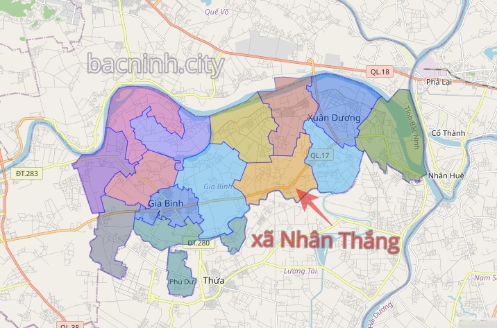 Bản đồ quy hoạch sử dụng đất xã Nhân Thắng, huyện Gia Bình, Bắc Ninh đến năm 2030 (đã phê duyệt)