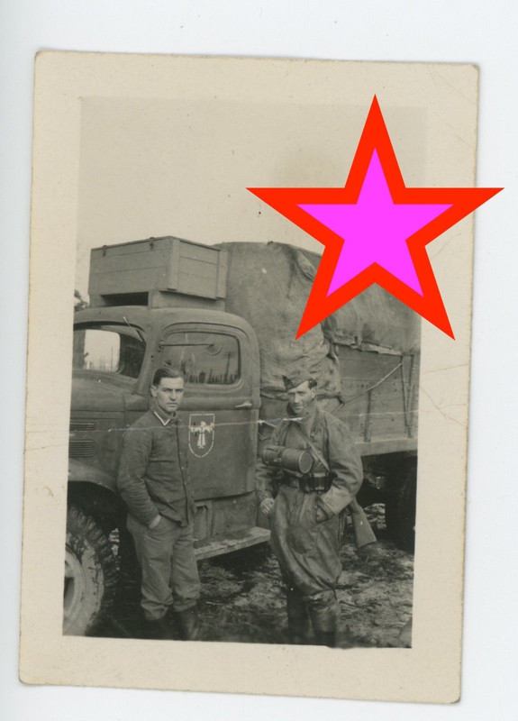 Foto Lkw mit Wappen Münchner Kindl