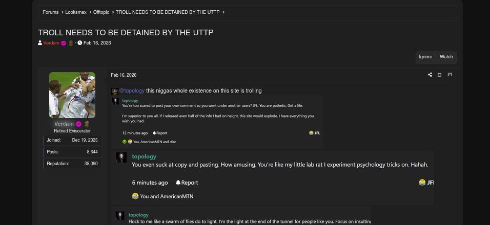 TROLL NEEDS TO BE DETAINED BY THE UTTP Looksmax org Mens Self Improvement Aesthetics