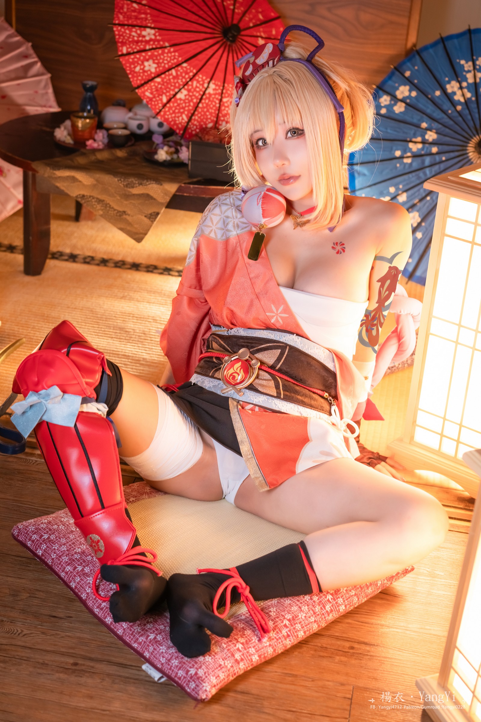 楊衣 Yangyi – Yoimiya 宵宫 Cosplay 写真视频（38P+1V-202MB）原神角色插图6