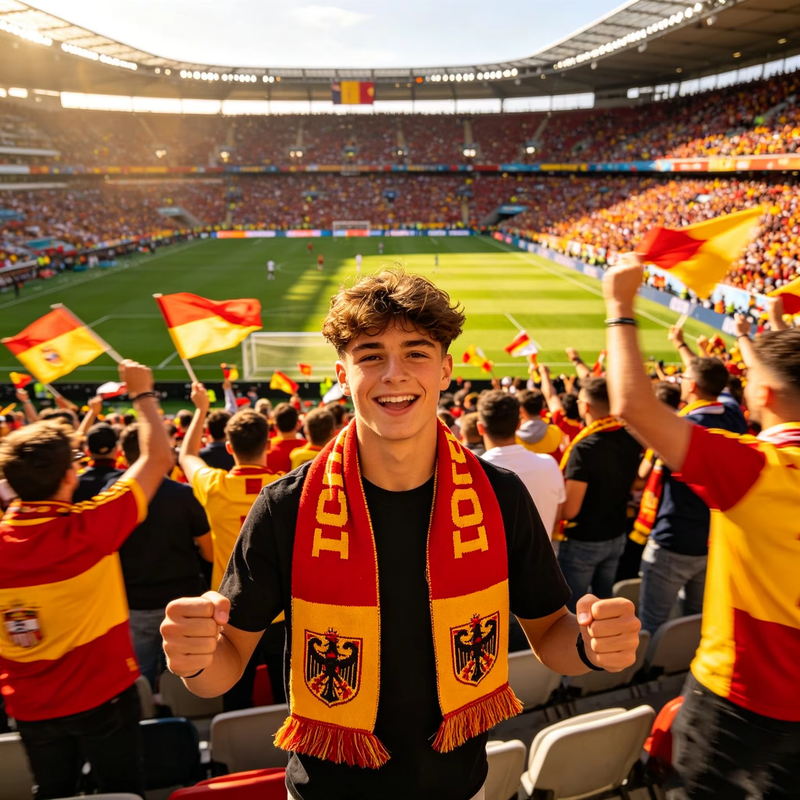 National Flag Soccer Fan Scarf - Match Day Action