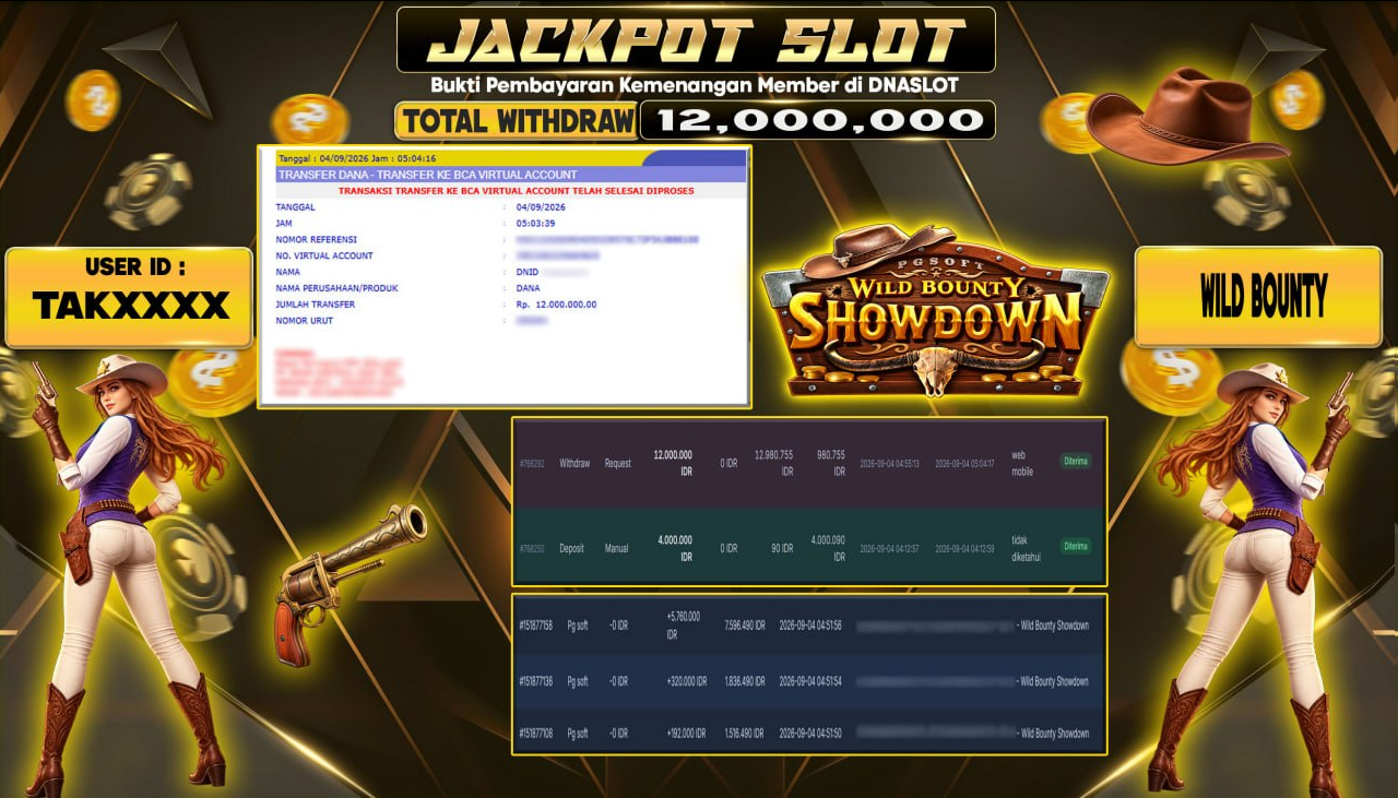 JACKPOT SLOT WILD BOUNTY SHOWDOWN 04 SEPTEMBER 2026 