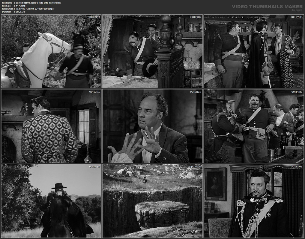 Zorro S01E08 Zorro's Ride Into Terror.mkv