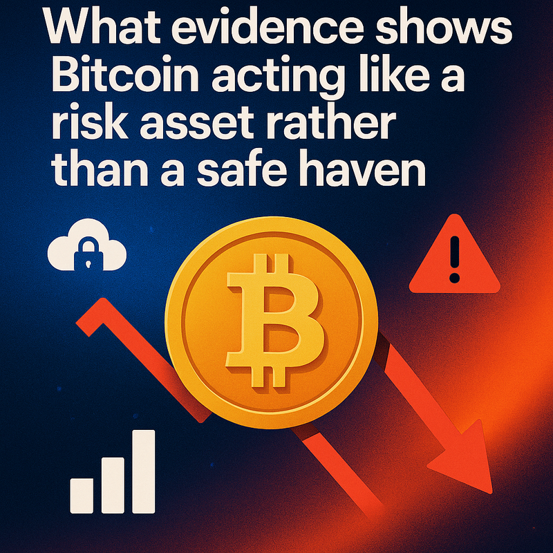 What evidence shows Bitcoin acting like a risk asset rather than a safe haven