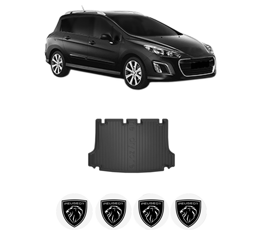 Tavita Portbagaj PEUGEOT 308 SW I Estate Van (4E_) din 2008-2012, Protectie Portbagaj Auto, 4x Stickere auto cu PEUGEOT