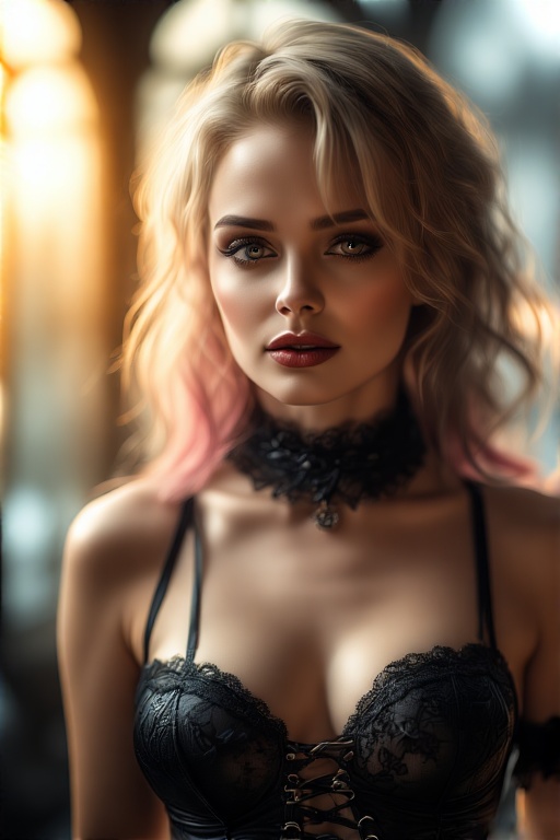 Harley-Quinn-in-black-Gothic-u-26