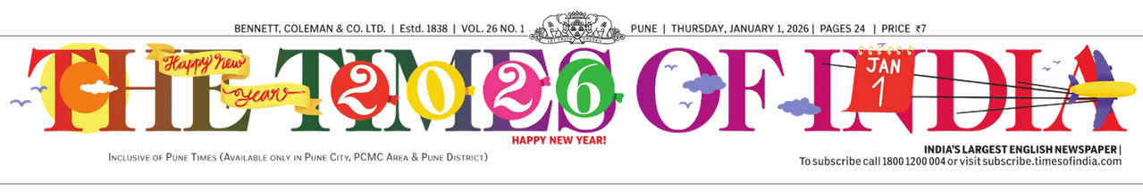 THETIMESOFINDIA 2026 01 01 CAPODANNO PUNE TRANSPARENT