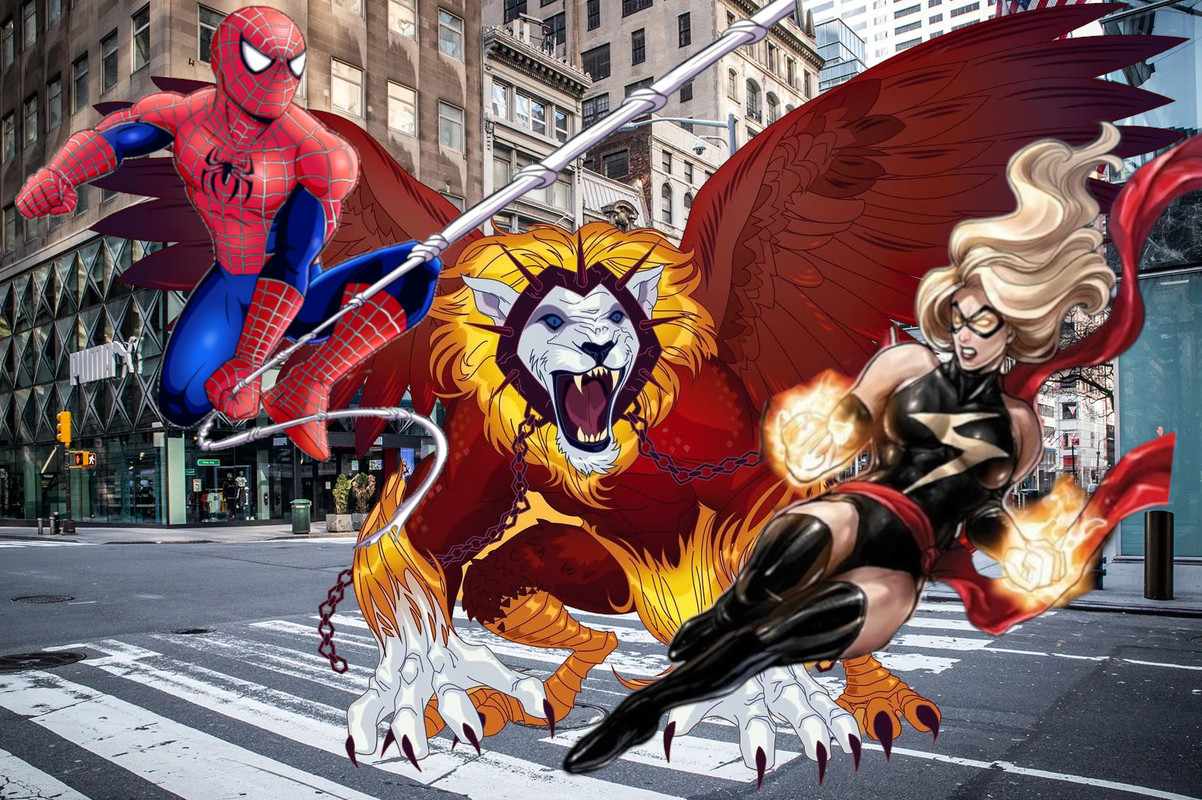Spider-Man and Ms. Marvel team up to fight Griffin