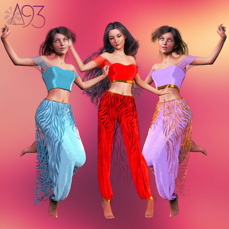a93 - dForce Arabian Nights Outfit for G8F