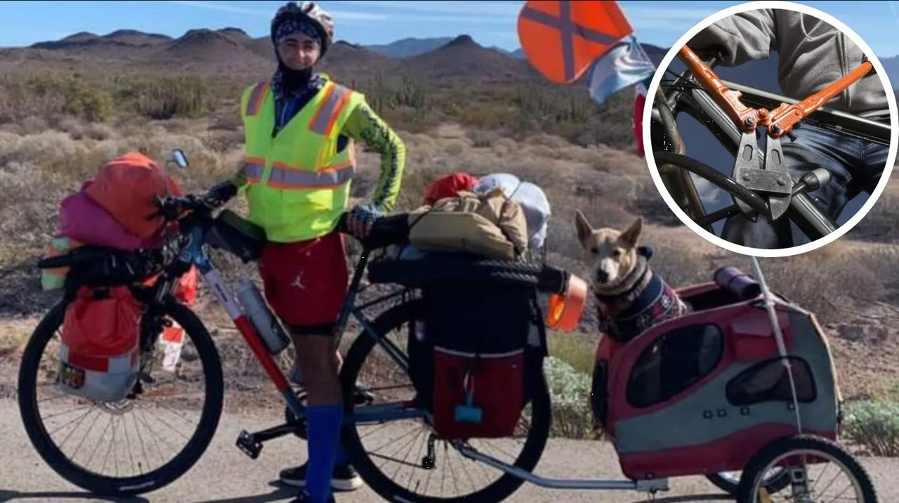 Este argentino quiso recorrer Latinoamérica en bicicleta y se la robaron en México