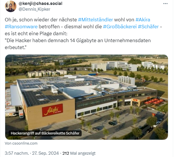 Akira Angriff auf Bäckerei Schäfer