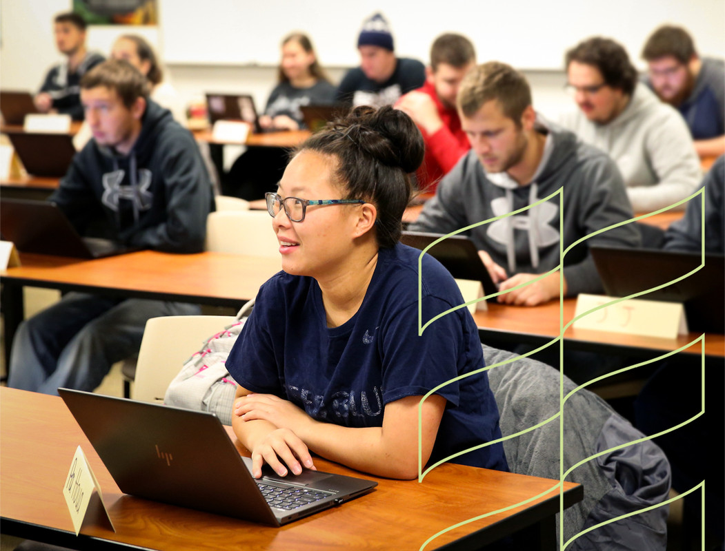 Student in classroom