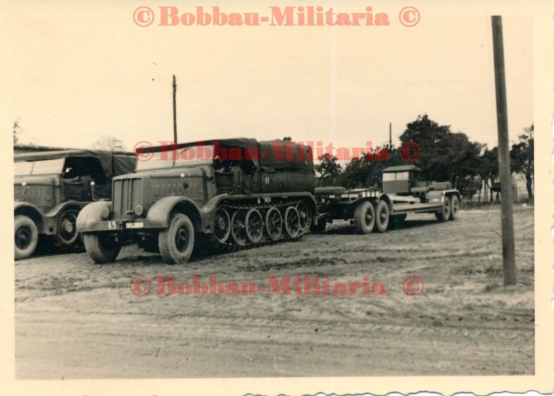 Wehrmacht SdKfz 9 Halbkette 18.t Zugkraftwagen Tielflader Sonderanhänger !!