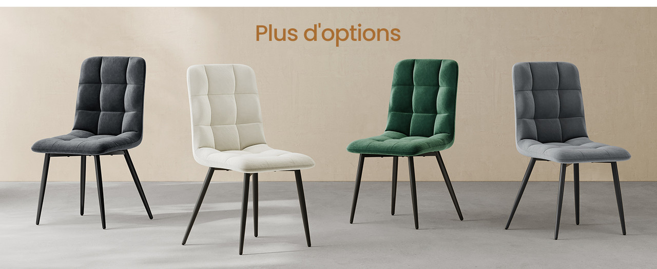 Ensemble De 4 Chaises De Salle À Manger, Beige, Chaises Rembourrées Design Avec Dossier, Sièges À Armature En Métal Velours - Maison