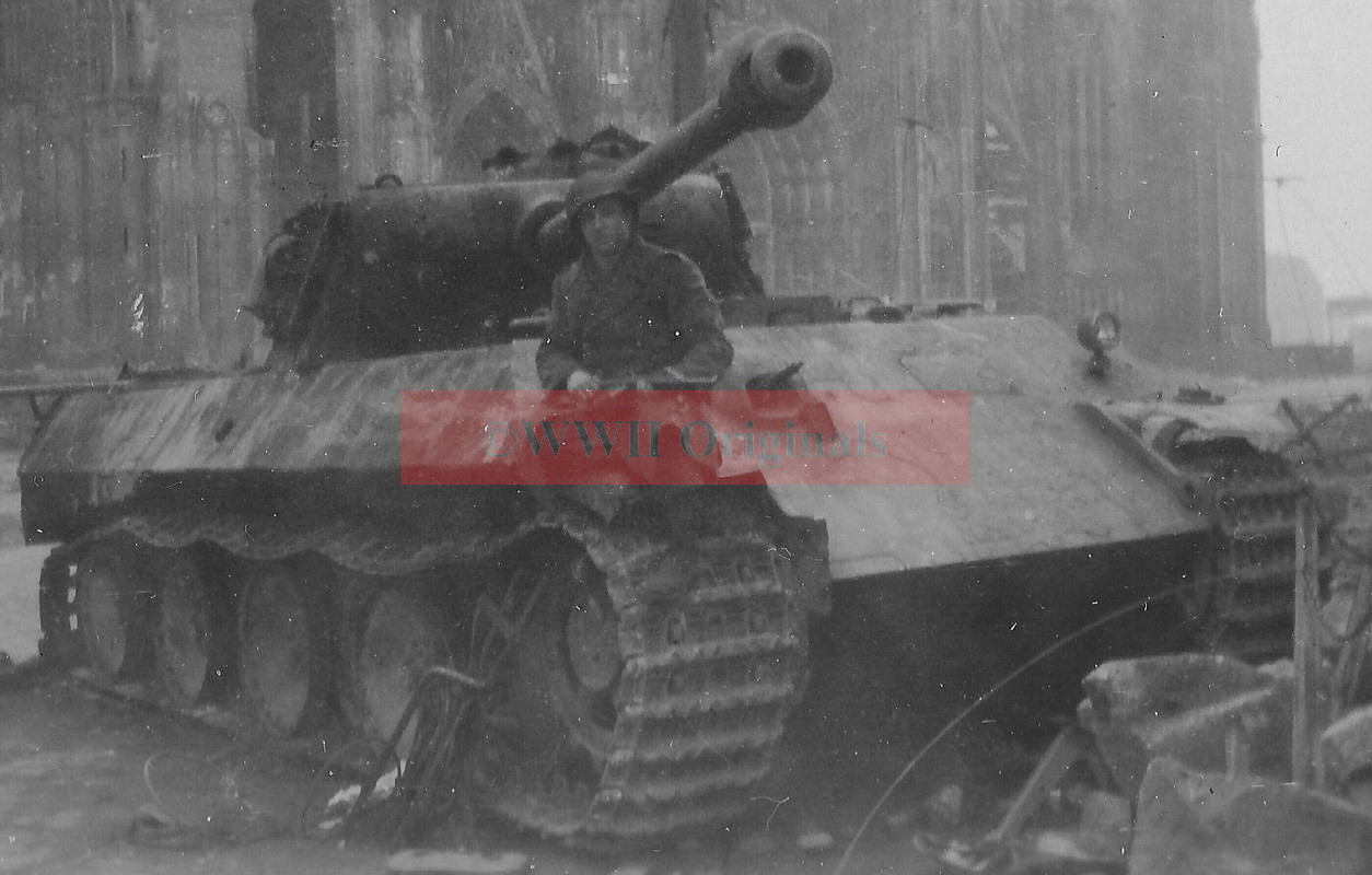 Captured German Panther Tank Cologne Dom Köln Be