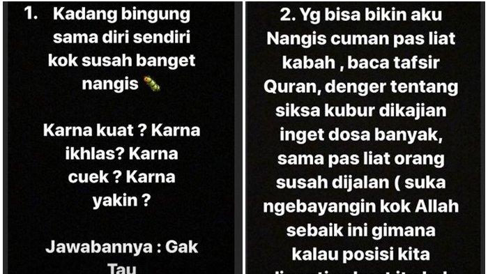 Instastory Zaskia Sungkar