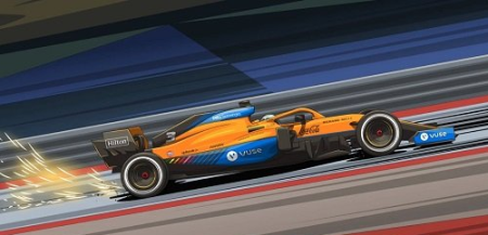 Vector illustration from scratch: Speed & Motion: Draw an F1 racing car