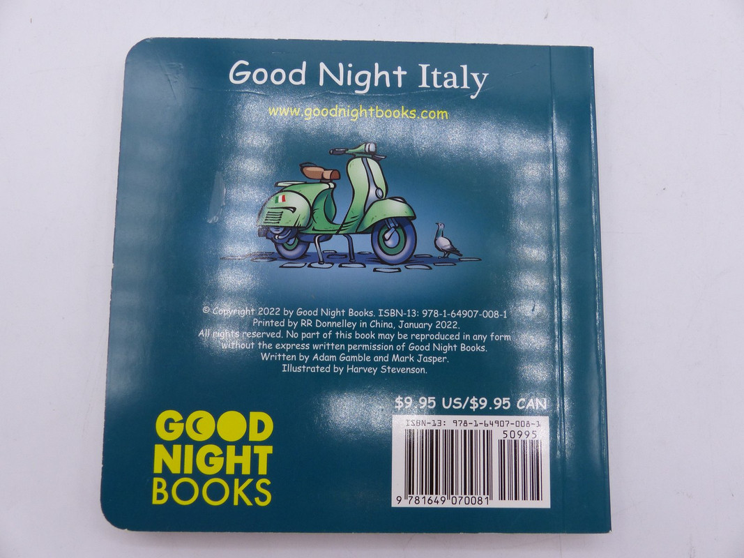 CIAO, SANDRO! BY STEVEN VARNI & GOODNIGHT ITALY BY ADAM GAMBLE HARD COVER BOOKS