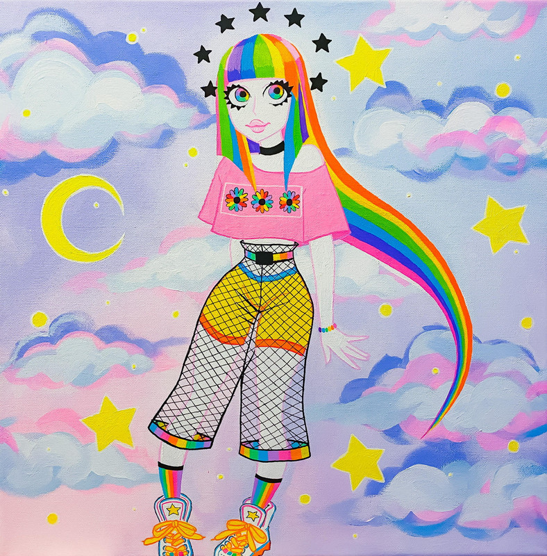 rainbow girl