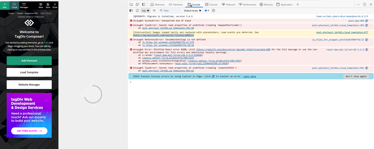 newspaper theme error