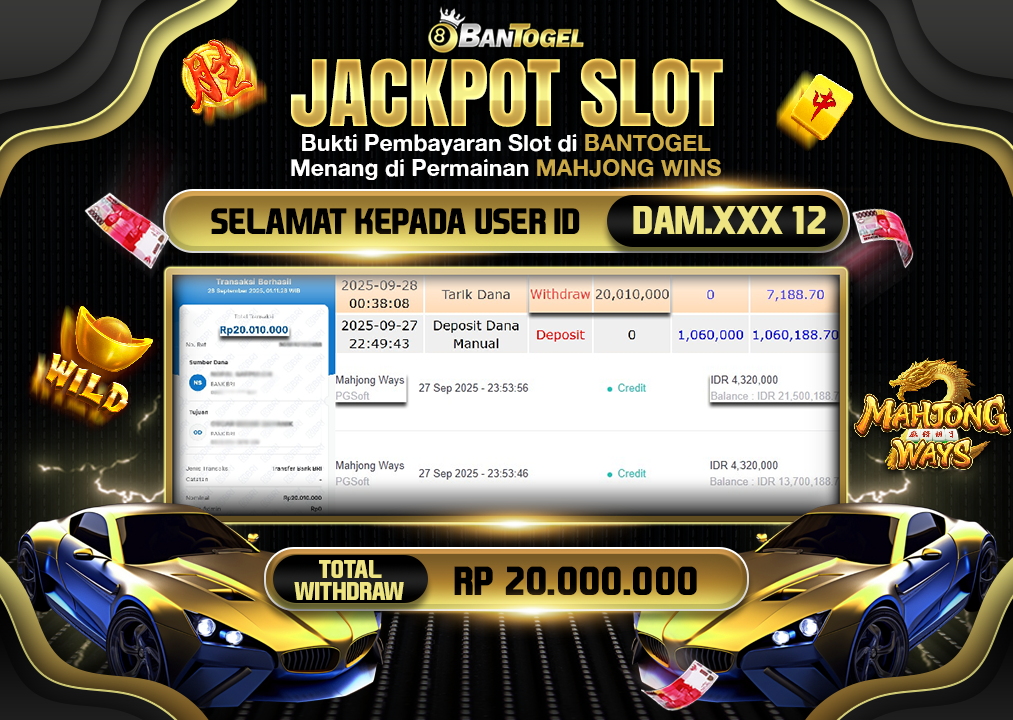 BUKTI JACKPOT LUNAS BANTOGEL