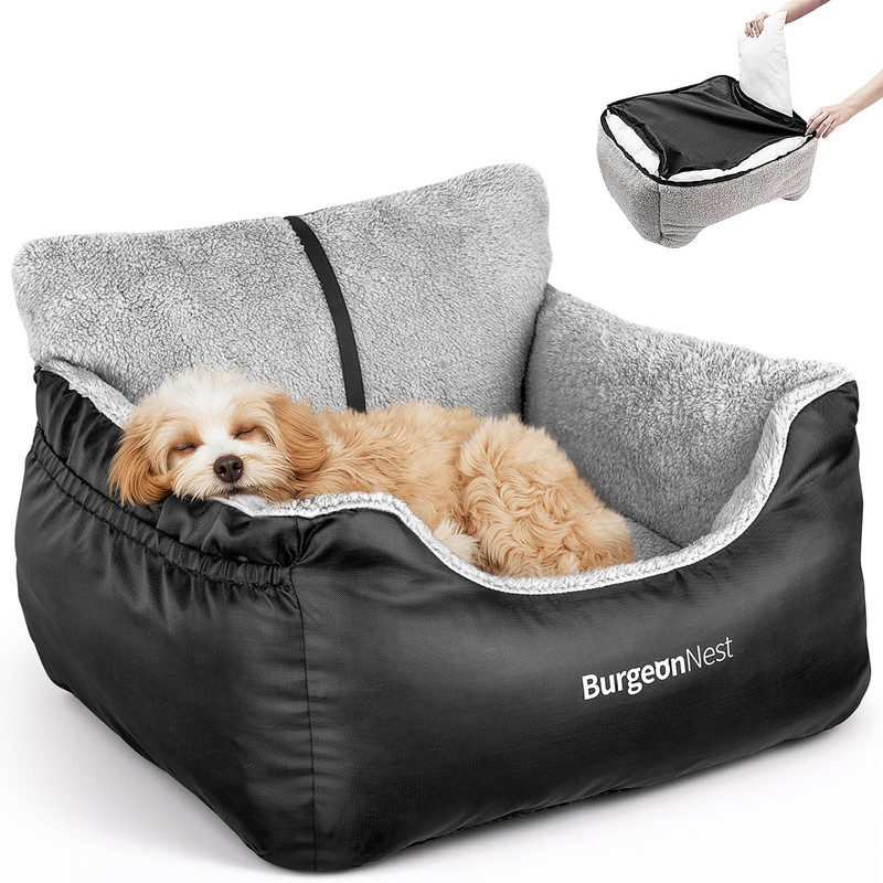 BurgeonNest Dog Car Seat for Small Dogs Under 25 lbs
